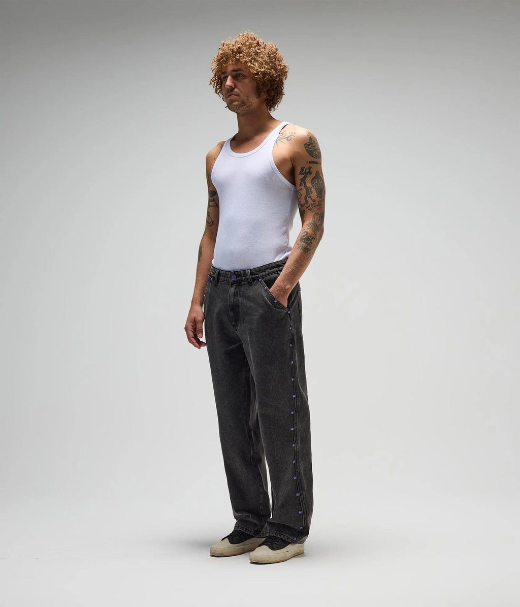 STUDDED DENIM PANT | RAGE X FORMER