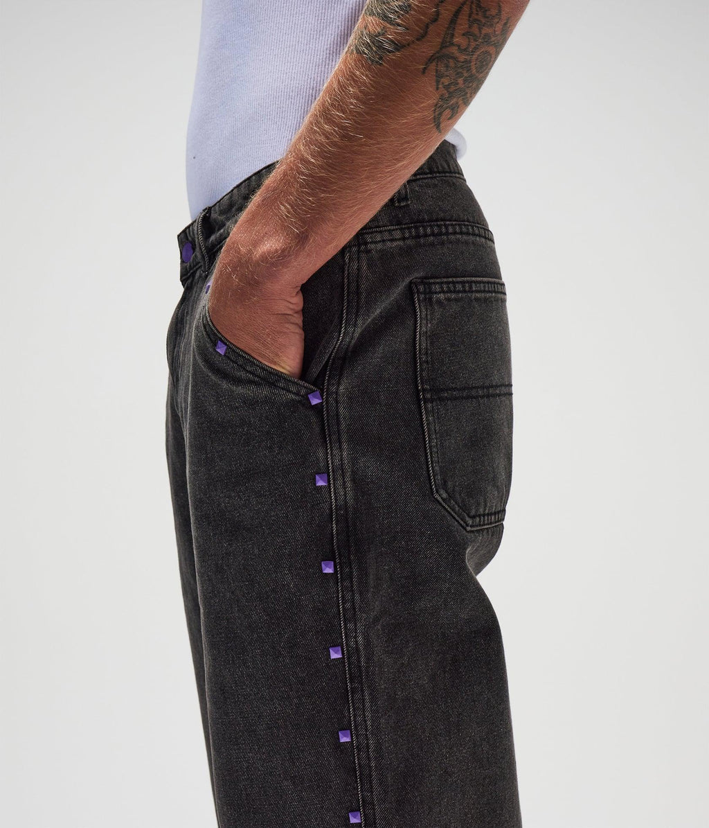 STUDDED DENIM PANT | RAGE X FORMER