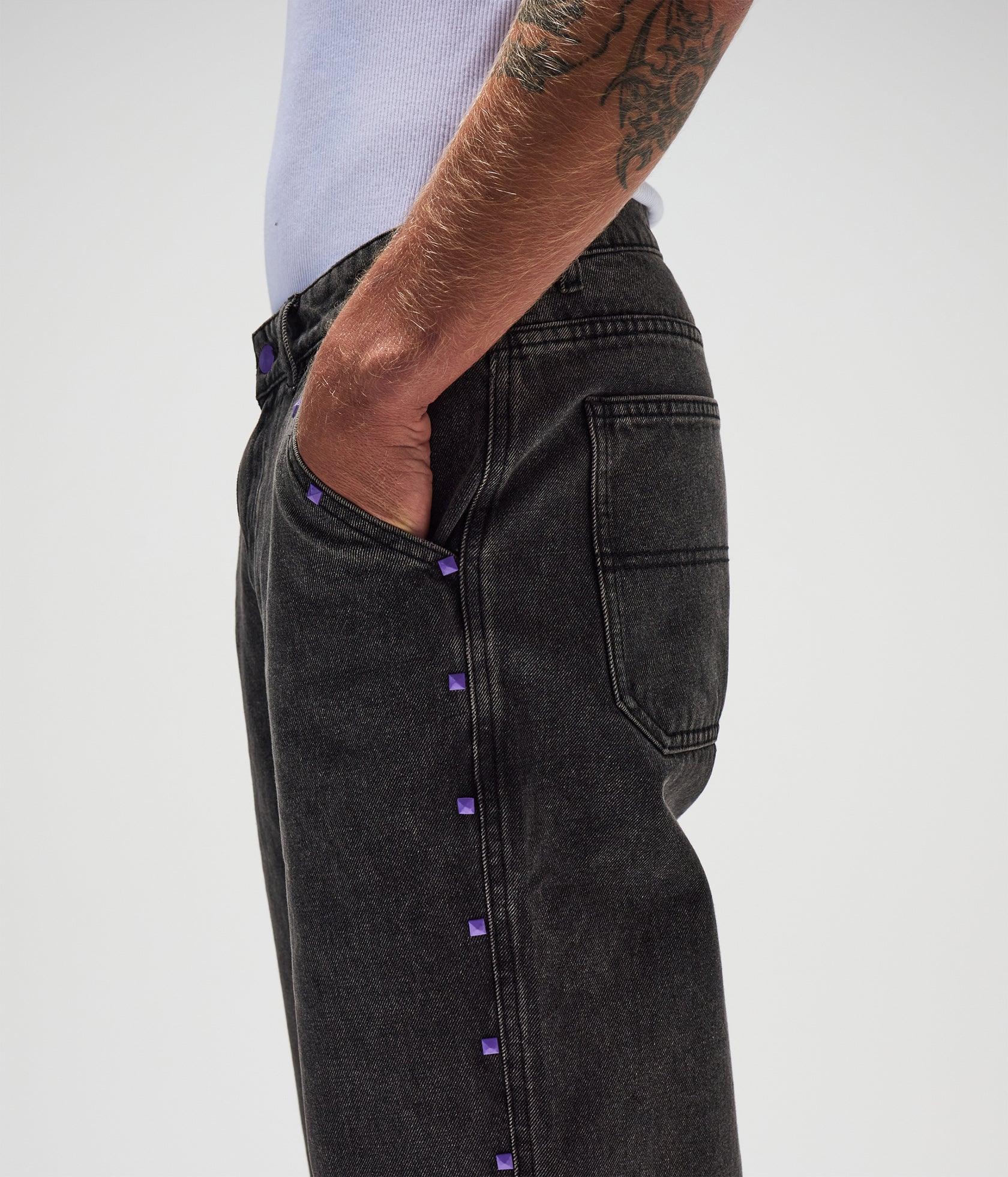 STUDDED DENIM PANT | RAGE X FORMER