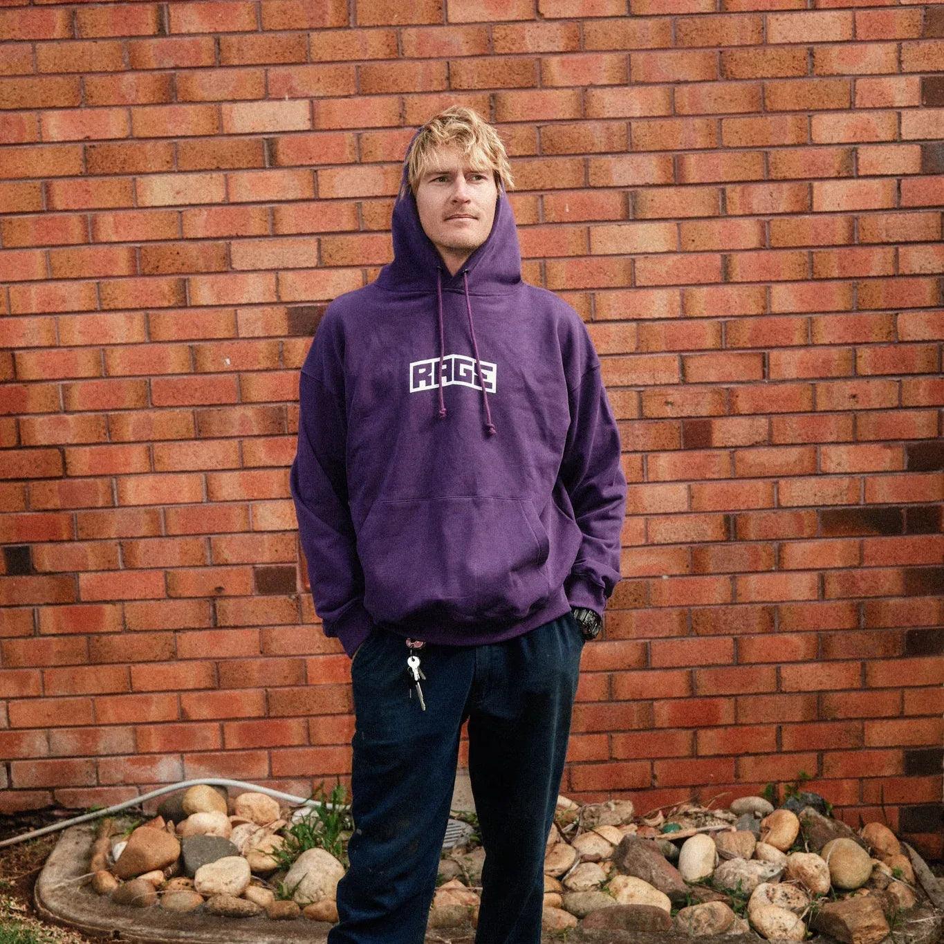LOGO HOOD - PURPLE - RAGE RAGE RAGE