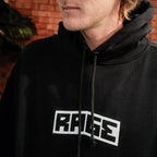 LOGO HOOD - BLACK - RAGE RAGE RAGE