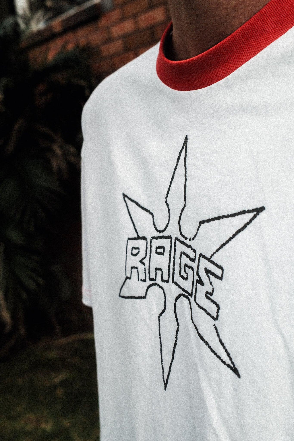 STAR RINGER T-SHIRT - WHITE - Rage Rage Rage