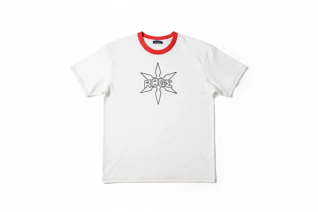 STAR RINGER T-SHIRT - WHITE - Rage Rage Rage