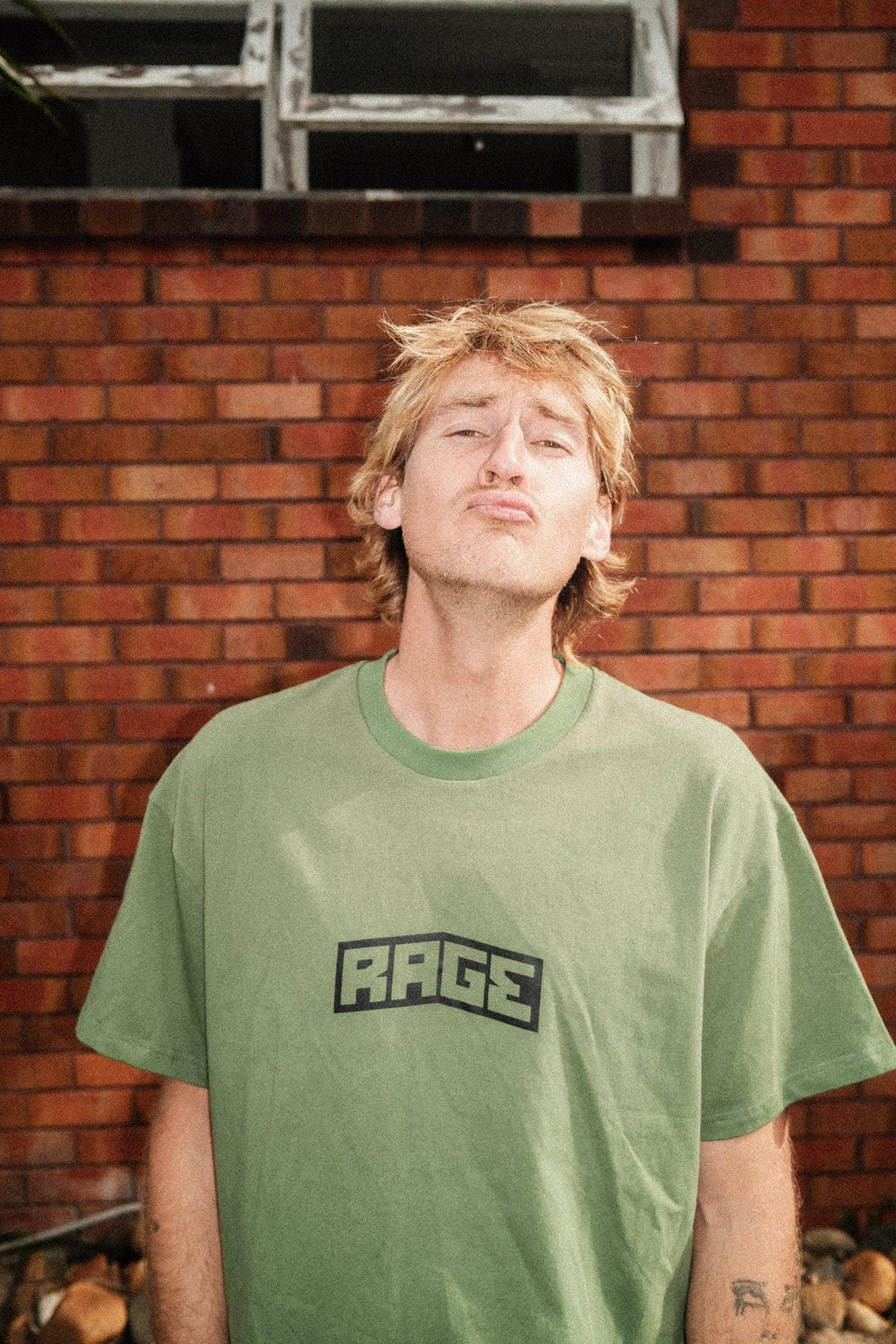 LOGO T-SHIRT - GREEN - Rage Rage Rage