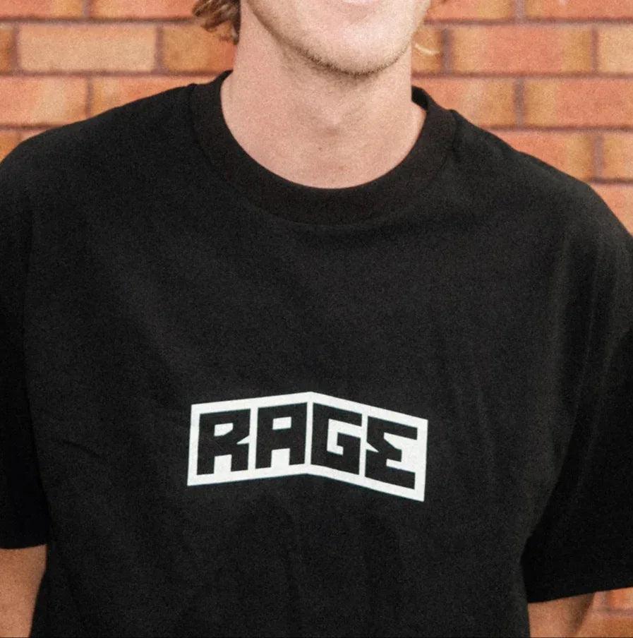 LOGO T-SHIRT - BLACK - RAGE RAGE RAGE