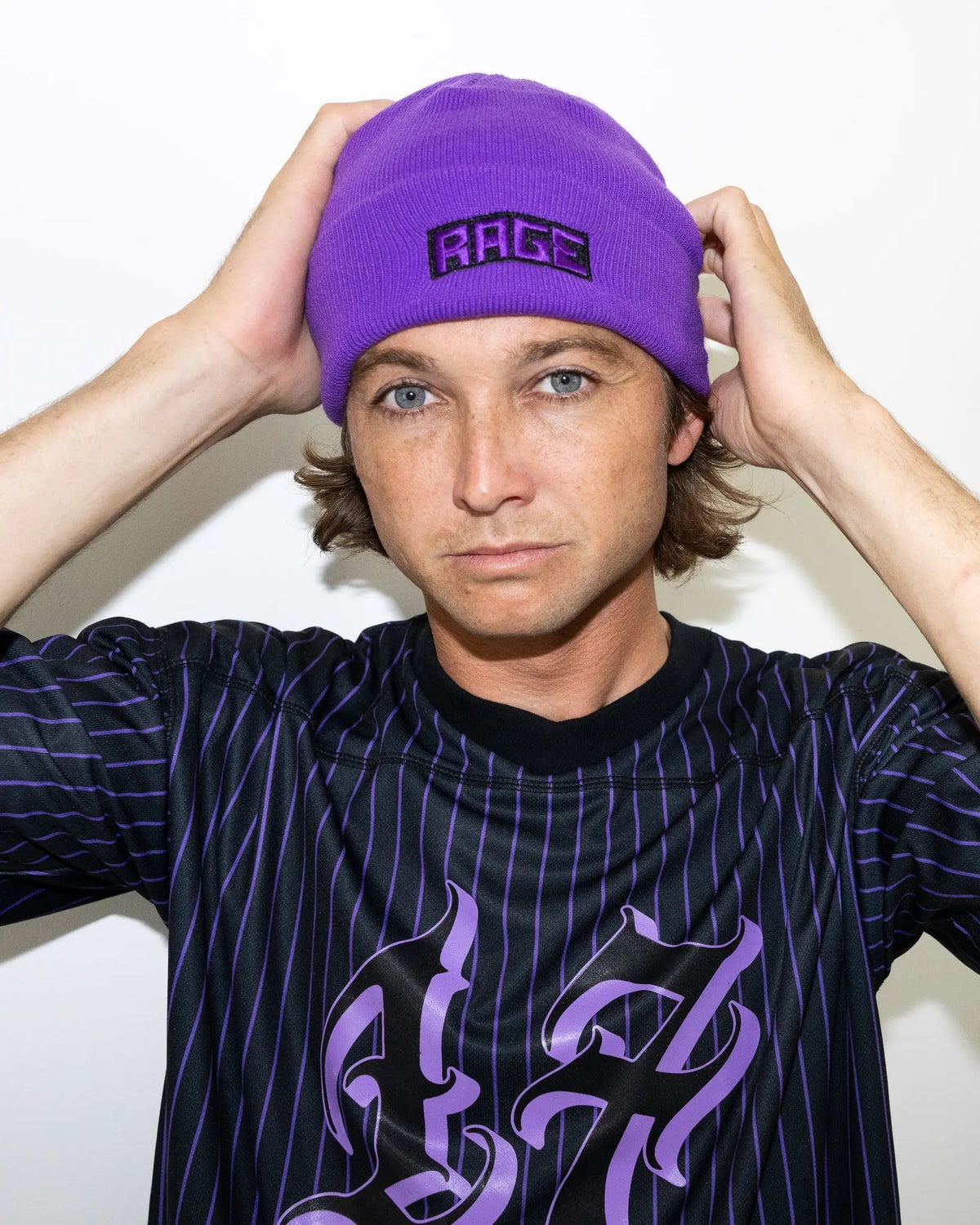 LOGO BEANIE - PURPLE by RAGE RAGE RAGE