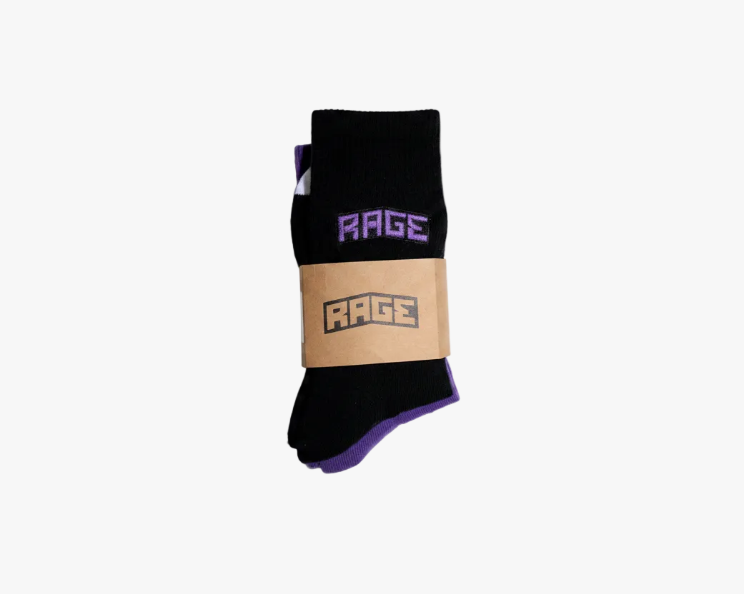 LOGO SOCK - 3 PACK by RAGE RAGE RAGE