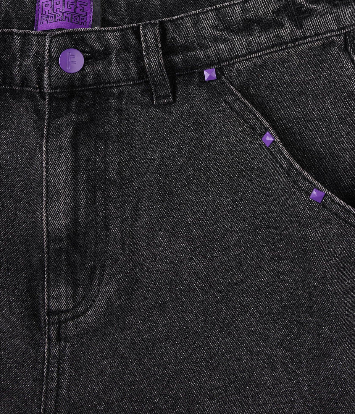 STUDDED DENIM 21" WALKHSHORT | RAGE X FORMER by RAGE RAGE RAGE
